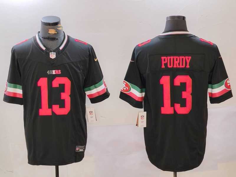 Mens San Francisco 49ers #13 Brock Purdy Black F.U.S.E. Mexico Vapor Limited Stitched Jersey Dzhi